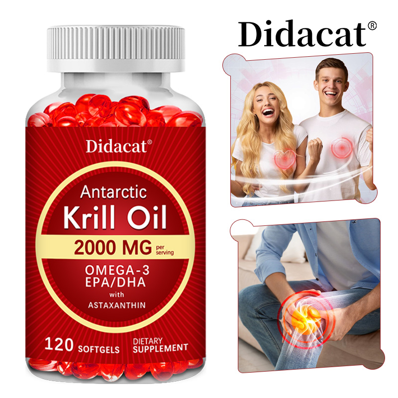 Krill Oil Supplement - 2000mg Antarktika Krill Yağı, EPA, DHA,