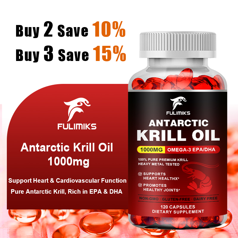 Krill Oil Supplement - Doğal Krill Yağı 1000mg Takviyesi, Astaksantin