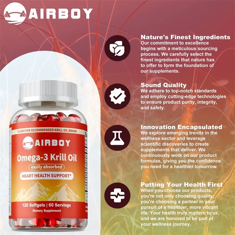 Krill Oil Supplement - Omega-3 Krill Yağı, EPA, DHA, Astaksantin