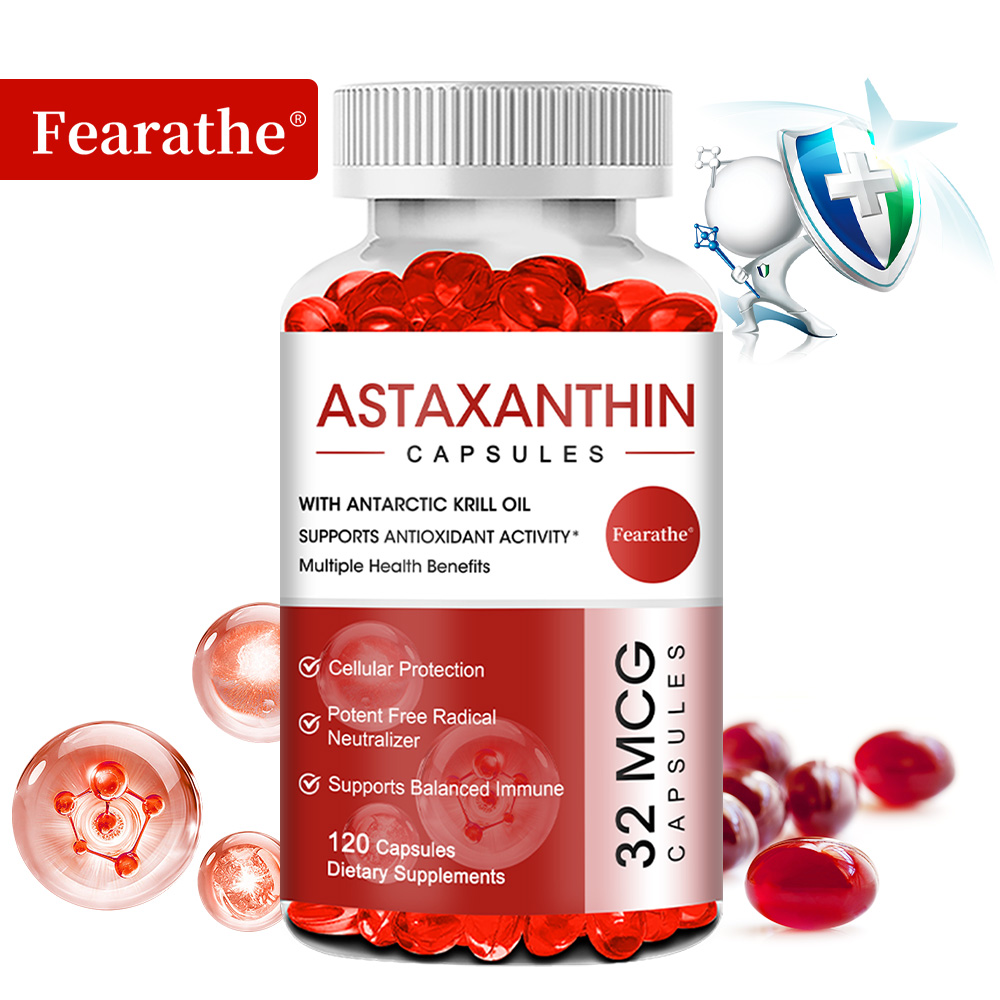 Krill Oil Supplement - Besin Takviyesi Astaksantin Softjel, Antarktika Kril