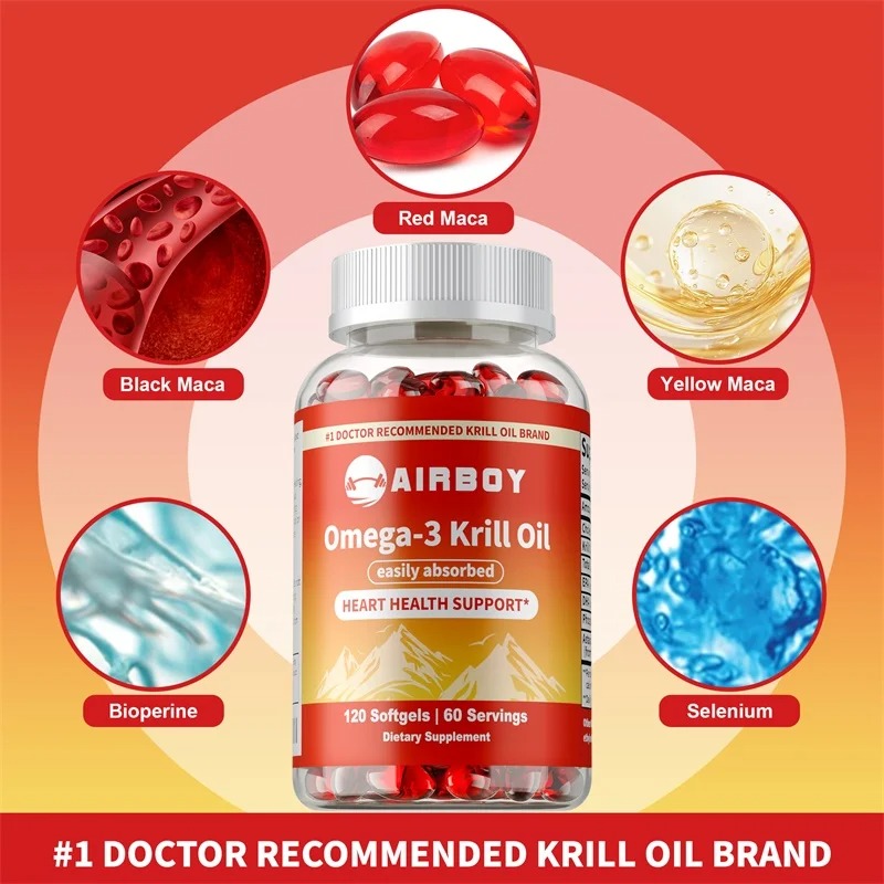 Krill Oil Supplement - Omega-3 Krill Yağı ve Astaksantin ile