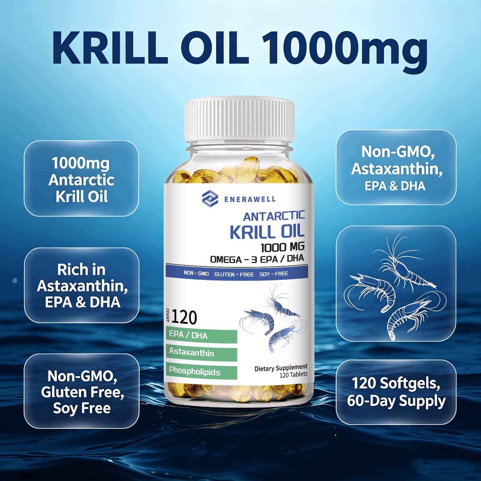 Antarktika Krill Yağı 1000 mg  - Krill Oil Supplement incelemesi ve fiyatı